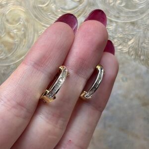 Elegant Gold and Silver Hoop Earrings
